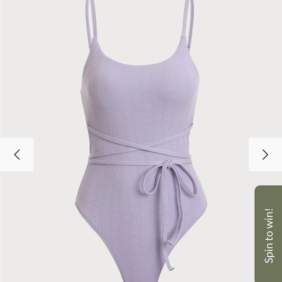 NWT Berlook Textured Tie One-Piece Swimsuit size XS - Picture 4 of 6